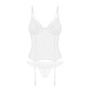 Корсет Obsessive Alissium corset & thong M/L (м'ята упаковка!!!)