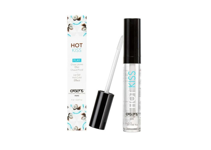 Стимулювальний блиск для губ EXSENS Coconut Hot Kiss 7 мл, зігріває та охолоджує Стимулювальний блиск для губ EXSENS Coconut Hot Kiss 7 мл, зігріває та охолоджує