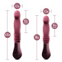 Пульсатор для точки G Blush Temptasia – Trixie Thrusting Dildo – Wine Red, 3 швидкості