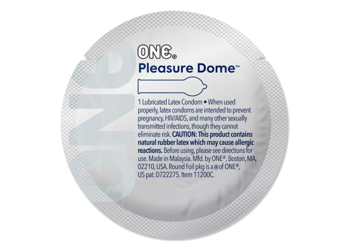 Набір презервативів ONE Pleasure Dome, 100 шт, гладенькі, з розширеною головкою Набір презервативів ONE Pleasure Dome, 100 шт, гладенькі, з розширеною головкою