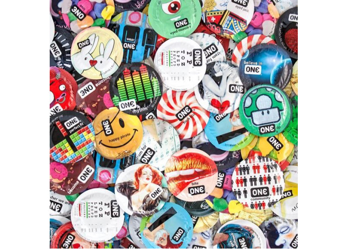 Набір презервативів ONE Pleasure Dome, 100 шт, гладенькі, з розширеною головкою Набір презервативів ONE Pleasure Dome, 100 шт, гладенькі, з розширеною головкою