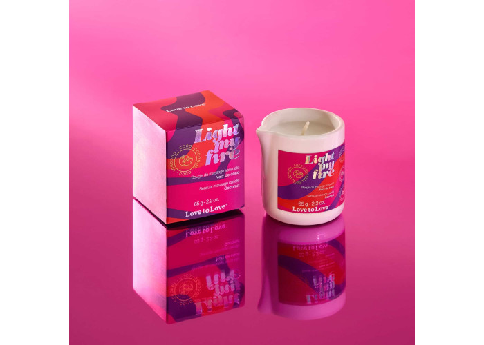 Масажна свічка Love To Love LIGHT MY FIRE Coconut (65 мл) Масажна свічка Love To Love LIGHT MY FIRE Coconut (65 мл)