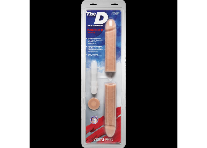 Фалоімітатор подвійний Doc Johnson The D - Double D - 16 Inch - ULTRASKYN, діаметр 4,4 см, Vack-U-Lo Фалоімітатор подвійний Doc Johnson The D - Double D - 16 Inch - ULTRASKYN, діаметр 4,4 см, Vack-U-Lo