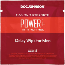 Пролонгуюча серветка Doc Johnson Power + Delay Wipe For Men з екстрактом йохимбе Пролонгуюча серветка Doc Johnson Power + Delay Wipe For Men з екстрактом йохимбе