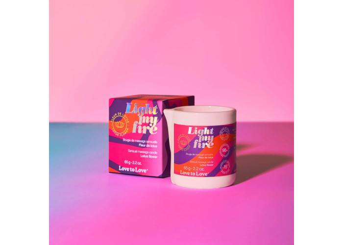 Масажна свічка Love To Love LIGHT MY FIRE Lotus (65 мл) Масажна свічка Love To Love LIGHT MY FIRE Lotus (65 мл)