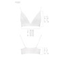 Еластичний топ з мереживом Passion PS001 TOP S, white