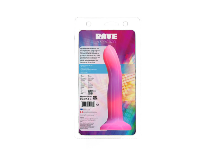 Фалоімітатор, що світиться в темряві, ADDICTION Rave 8″, Glow in the Dark Dildo Pink Purple, 20,3 см Фалоімітатор, що світиться в темряві, ADDICTION Rave 8″, Glow in the Dark Dildo Pink Purple, 20,3 см