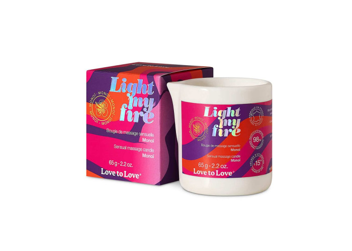 Масажна свічка Love To Love LIGHT MY FIRE Monoi (65 мл) Масажна свічка Love To Love LIGHT MY FIRE Monoi (65 мл)