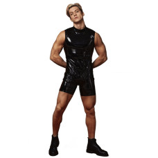 Комбідрес чоловічий лакований «Розпусний Джо» D&A, чорний, XS/S, відкриті сідниці, зручні блискавки Комбідрес чоловічий лакований «Розпусний Джо» D&A, чорний, XS/S, відкриті сідниці, зручні блискавки