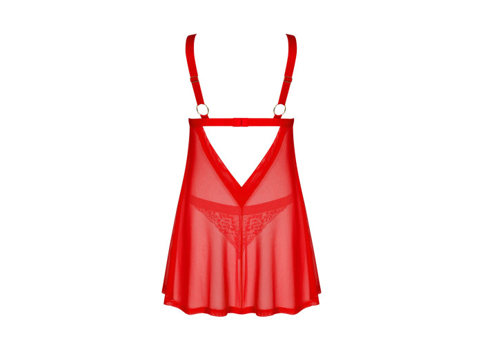 Бебі-дол Obsessive Elianes babydoll & thong XL/2XL Бебі-дол Obsessive Elianes babydoll & thong XL/2XL