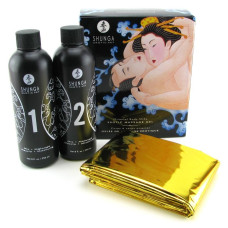 Гель для NURU-масажу Shunga Oriental Body-to-Body – Exotic Fruits (2 x 225 мл) плюс простирадло Гель для NURU-масажу Shunga Oriental Body-to-Body – Exotic Fruits (2 x 225 мл) плюс простирадло