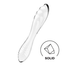 Двосторонній скляний дилдо Satisfyer Dazzling Crystal 1 Transparent, дуже міцний, без стопера Двосторонній скляний дилдо Satisfyer Dazzling Crystal 1 Transparent, дуже міцний, без стопера
