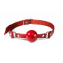 Кляп силіконовий Feral Feelings Silicon Ball Gag Red/Red, червоний ремінець, червона кулька