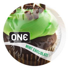 Ароматизований презерватив ONE FlavorWaves Mint Chocolate, 1 шт, зелений, запах м’ятного шоколаду Ароматизований презерватив ONE FlavorWaves Mint Chocolate, 1 шт, зелений, запах м’ятного шоколаду