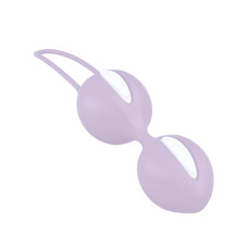 Вагінальні кульки Fun Factory SMARTBALLS DUO, бузково-білі, 2 шт, діаметр 3,2 та 3,6 см Вагінальні кульки Fun Factory SMARTBALLS DUO, бузково-білі, 2 шт, діаметр 3,2 та 3,6 см