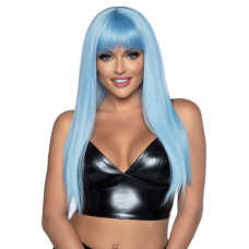 Довга блакитна перука Leg Avenue Long straight bang wig Blue, гладенька, 61 см Довга блакитна перука Leg Avenue Long straight bang wig Blue, гладенька, 61 см