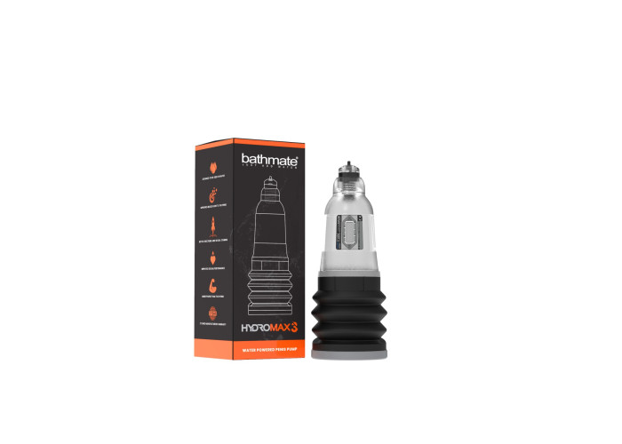 Гідропомпа Bathmate Hydromax 3 Clear, для члена довжиною до 7,5 см, діаметр до 4,5 см Гідропомпа Bathmate Hydromax 3 Clear, для члена довжиною до 7,5 см, діаметр до 4,5 см