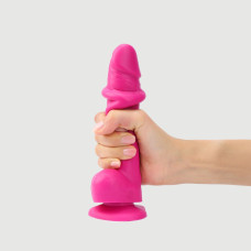 Реалістичний фалоімітатор Strap-On-Me Sliding Skin Realistic Dildo Fuchsia M, ефект рухливої шкіри Реалістичний фалоімітатор Strap-On-Me Sliding Skin Realistic Dildo Fuchsia M, ефект рухливої шкіри