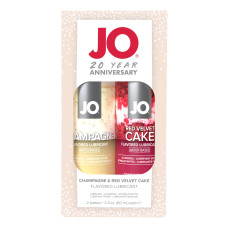 Набір смакових змазок JO Champagne & Red Velvet Cake (2×60 мл), Limited Edition Набір смакових змазок JO Champagne & Red Velvet Cake (2×60 мл), Limited Edition