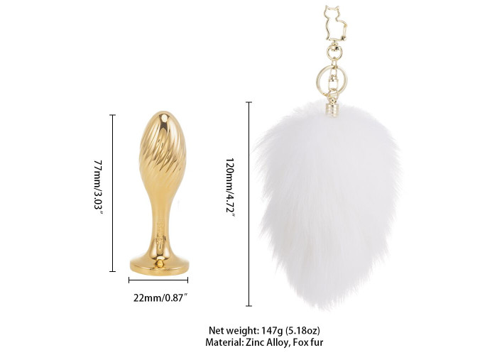 Металева анальна пробка Кролячий хвост LOCKINK SEVANDA White Bunny-Tail Anal Pear-shape Plug Металева анальна пробка Кролячий хвост LOCKINK SEVANDA White Bunny-Tail Anal Pear-shape Plug