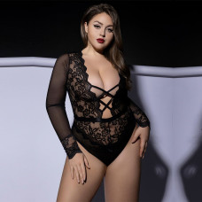 Боді JSY P61139 Black Plus Size Боді JSY P61139 Black Plus Size