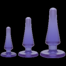Набір анальних пробок Doc Johnson Crystal Jellies Anal - Purple, макс. діаметр 2см - 3 см - 4 см Набір анальних пробок Doc Johnson Crystal Jellies Anal - Purple, макс. діаметр 2см - 3 см - 4 см