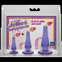 Набір анальних пробок Doc Johnson Crystal Jellies Anal - Purple, макс. діаметр 2см - 3 см - 4 см