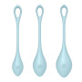 Набір йоні намистин Satisfyer Yoni Power 2 Light Blue, диаметр 2-2,5-3см, вес 22-44-73гр