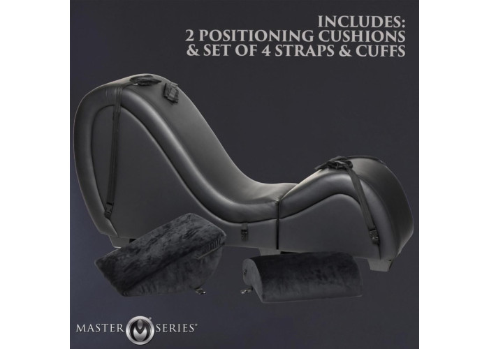 Секс-крісло з подушками Master Series Kinky Sex Lounge with Cushions - Black Секс-крісло з подушками Master Series Kinky Sex Lounge with Cushions - Black