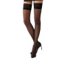 Графітові панчохи на ажурній силіконовій резинці Passion ST003 3/4 grafit