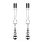 Затискачі для сосків Bedroom Fantasies: Nipple Clamps with Beaded Chain - Silver Затискачі для сосків Bedroom Fantasies: Nipple Clamps with Beaded Chain - Silver