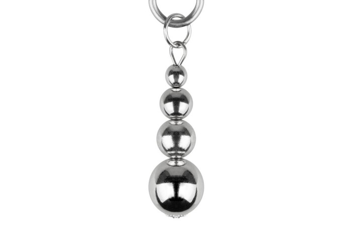 Затискачі для сосків Bedroom Fantasies: Nipple Clamps with Beaded Chain - Silver Затискачі для сосків Bedroom Fantasies: Nipple Clamps with Beaded Chain - Silver