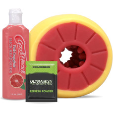 Набір для мінету Doc Johnson GoodHead Grapefruit Blowjob Set - Yellow Набір для мінету Doc Johnson GoodHead Grapefruit Blowjob Set - Yellow