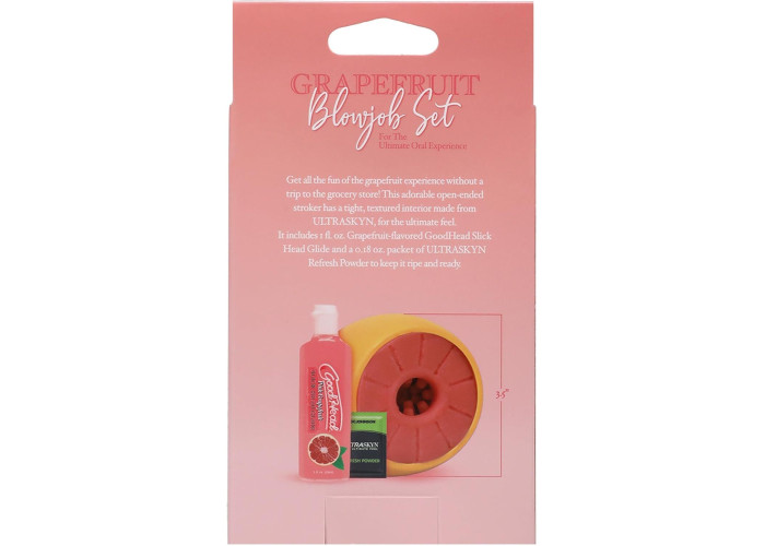 Набір для мінету Doc Johnson GoodHead Grapefruit Blowjob Set - Yellow Набір для мінету Doc Johnson GoodHead Grapefruit Blowjob Set - Yellow