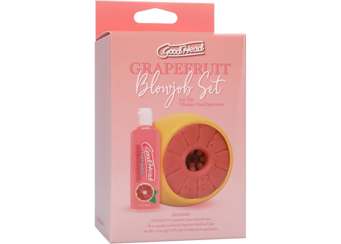 Набір для мінету Doc Johnson GoodHead Grapefruit Blowjob Set - Yellow Набір для мінету Doc Johnson GoodHead Grapefruit Blowjob Set - Yellow