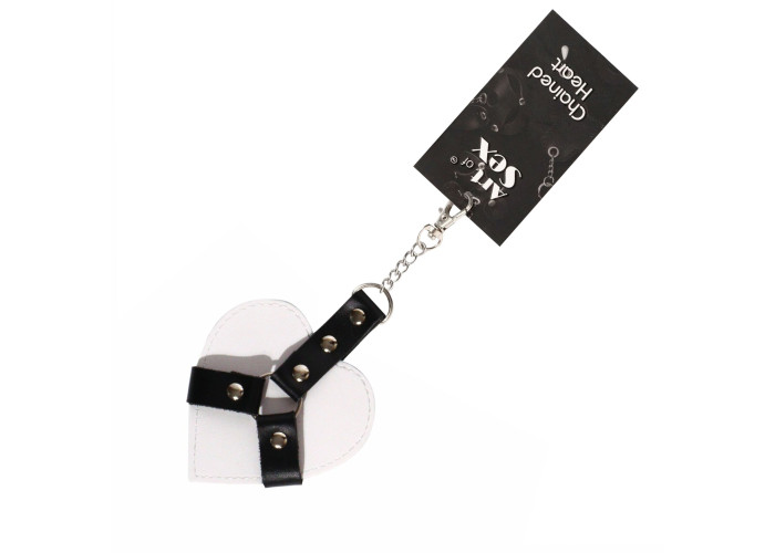 Брелок на карабіні для ключів Art of Sex Chained Heart, Білий Брелок на карабіні для ключів Art of Sex Chained Heart, Білий
