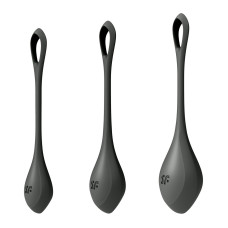 Набір йоні намистин Satisfyer Yoni Power 2 Black, діаметр 2-2,5-3см, маса 22-44-73 г Набір йоні намистин Satisfyer Yoni Power 2 Black, діаметр 2-2,5-3см, маса 22-44-73 г