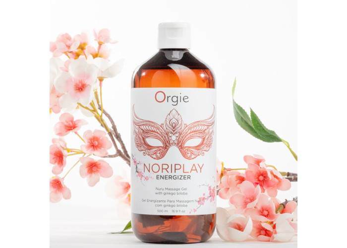 Гель для NURU-масажу Orgie – Noriplay Energizer (500 мл), екстракт гінкго білоба, захисне простирадло Гель для NURU-масажу Orgie – Noriplay Energizer (500 мл), екстракт гінкго білоба, захисне простирадло