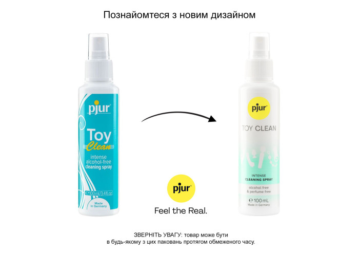 Антибактеріальний спрей для секс-іграшок pjur Toy Clean 100 мл без спирту, делікатний Антибактеріальний спрей для секс-іграшок pjur Toy Clean 100 мл без спирту, делікатний
