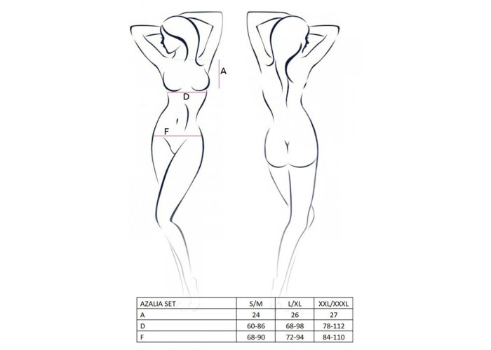 Еротичний комплект Passion AZALIA SET XXL/XXXL, black Еротичний комплект Passion AZALIA SET XXL/XXXL, black