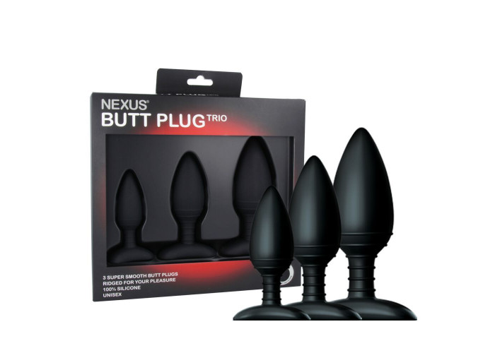 Набір анальних пробок Nexus Butt Plug Trio, макс. діаметр 3–4–5 см Набір анальних пробок Nexus Butt Plug Trio, макс. діаметр 3–4–5 см
