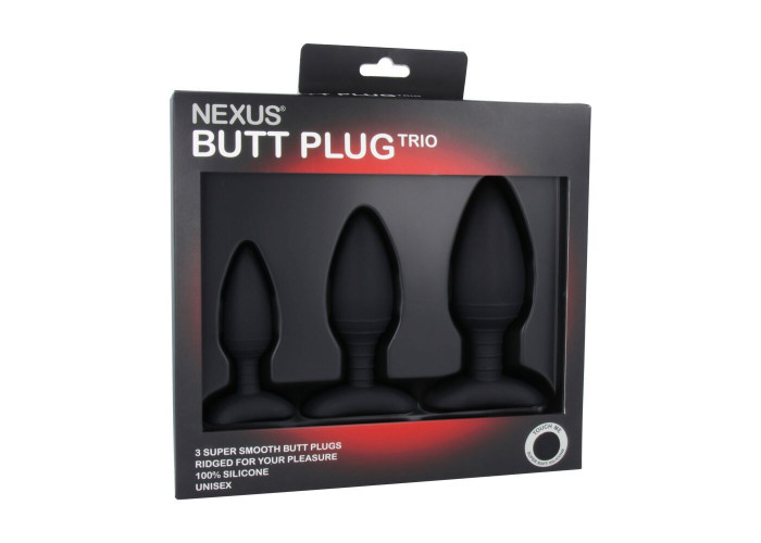 Набір анальних пробок Nexus Butt Plug Trio, макс. діаметр 3–4–5 см Набір анальних пробок Nexus Butt Plug Trio, макс. діаметр 3–4–5 см