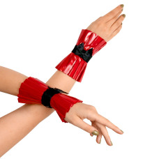 Плісовані манжети на руки Art of Sex - Eva, колір червоний Плісовані манжети на руки Art of Sex - Eva, колір червоний