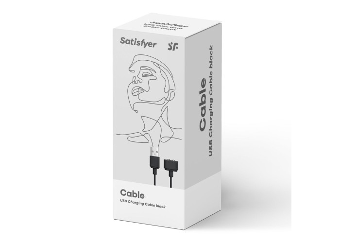 Зарядка (запасний кабель) для іграшок Satisfyer USB charging cable Black Зарядка (запасний кабель) для іграшок Satisfyer USB charging cable Black