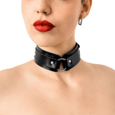 БДСМ-нашийник з кільцем Art of Sex - Martina Collar with ring, натуральна шкіра,  колір чорний БДСМ-нашийник з кільцем Art of Sex - Martina Collar with ring, натуральна шкіра,  колір чорний