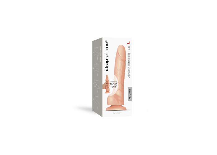 Реалістичний фалоімітатор Strap-On-Me Sliding Skin Realistic Dildo Vanille L, ефект рухливої шкіри Реалістичний фалоімітатор Strap-On-Me Sliding Skin Realistic Dildo Vanille L, ефект рухливої шкіри