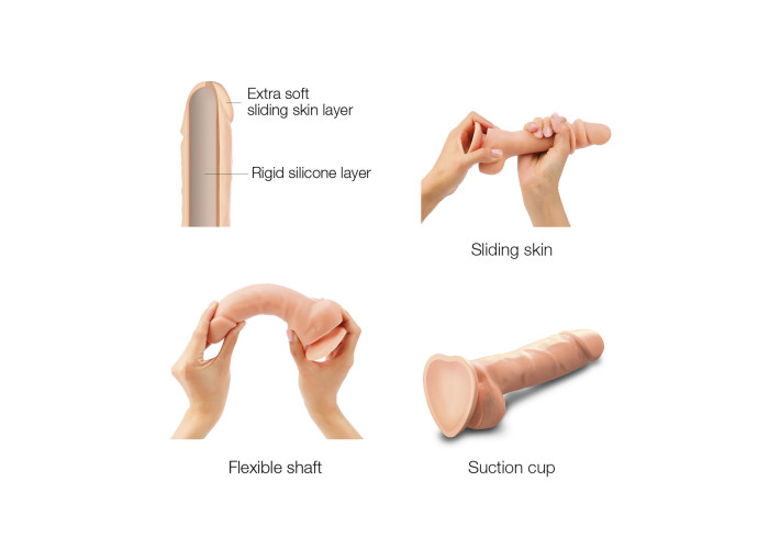 Реалістичний фалоімітатор Strap-On-Me Sliding Skin Realistic Dildo Vanille L, ефект рухливої шкіри Реалістичний фалоімітатор Strap-On-Me Sliding Skin Realistic Dildo Vanille L, ефект рухливої шкіри