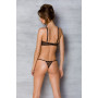 Еротичний комплект Passion MARINA SET WITH OPEN BRA, L/XL, black, відкриті чашки
