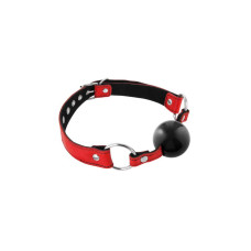 Кляп Fetish Tentation Premium Leather gag with silicone ball Red Кляп Fetish Tentation Premium Leather gag with silicone ball Red