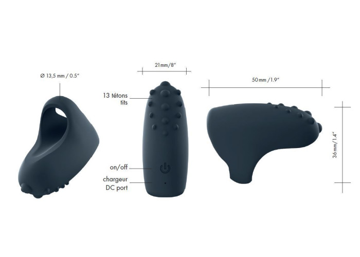 Вібратор на палець Dorcel MAGIC FINGER Black перезаряджуваний, 3 режими роботи Вібратор на палець Dorcel MAGIC FINGER Black перезаряджуваний, 3 режими роботи